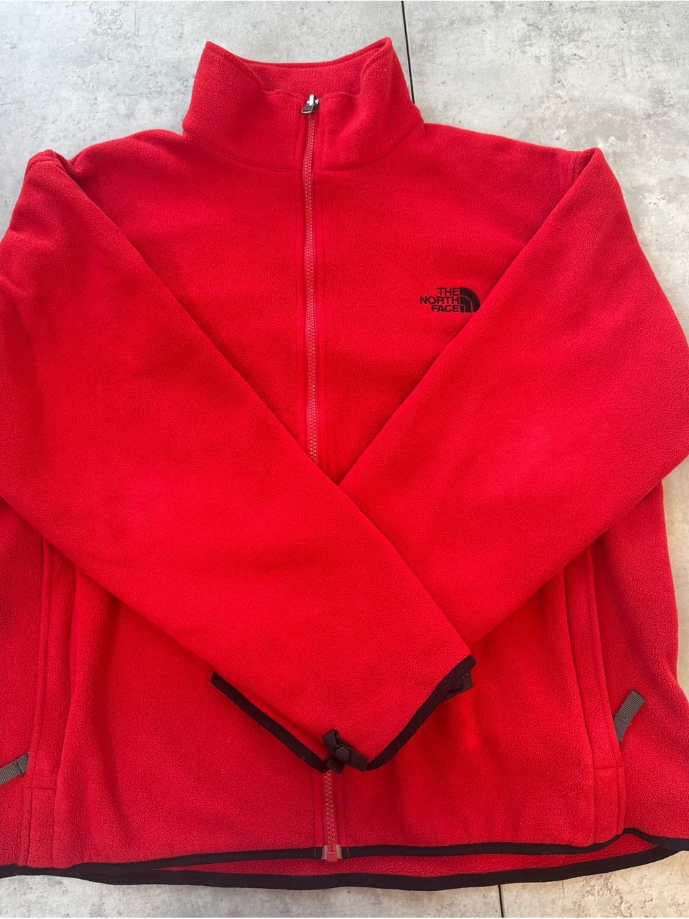 The North Face Red Fleece Jacket - Cozy Zip-Up